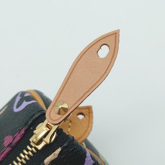 Authentic Louis Vuitton Multicolor Mini Speedy Monogram Nano Sac Bag HL Black - Picture 10 of 13